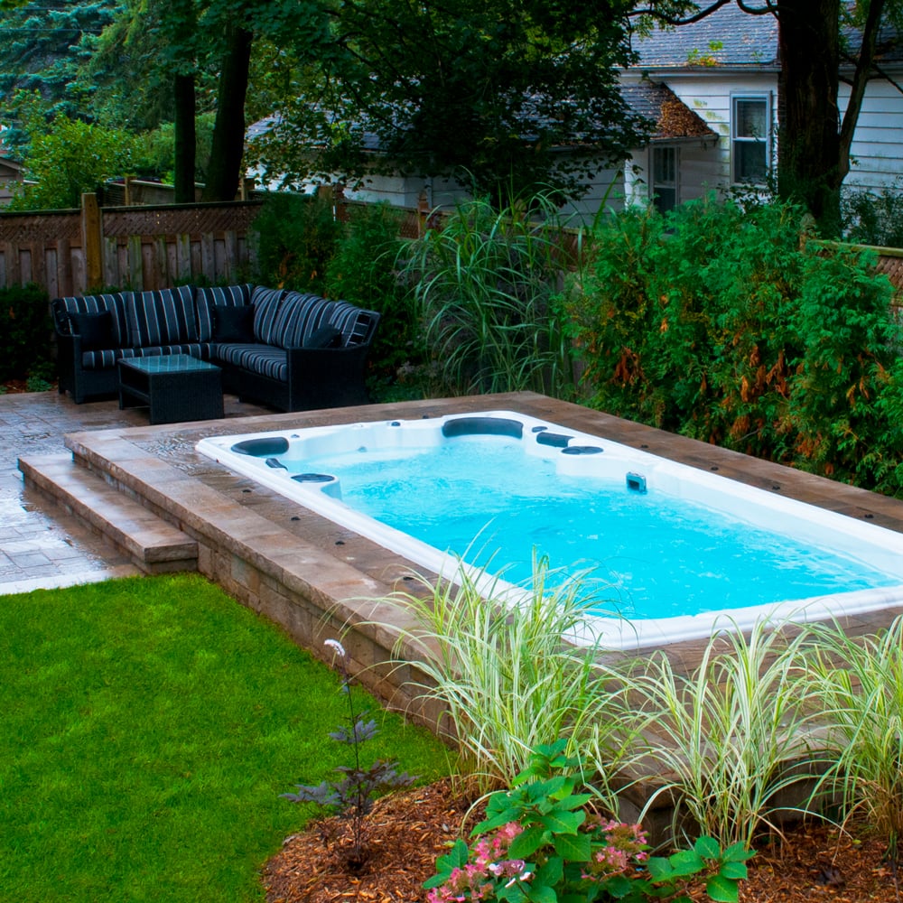 Installing Your Swim Spa 1 Half sunk swim spa installation