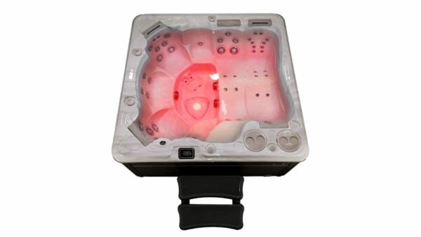 Hydropool Signature 790 Platinum top view with red LED lights