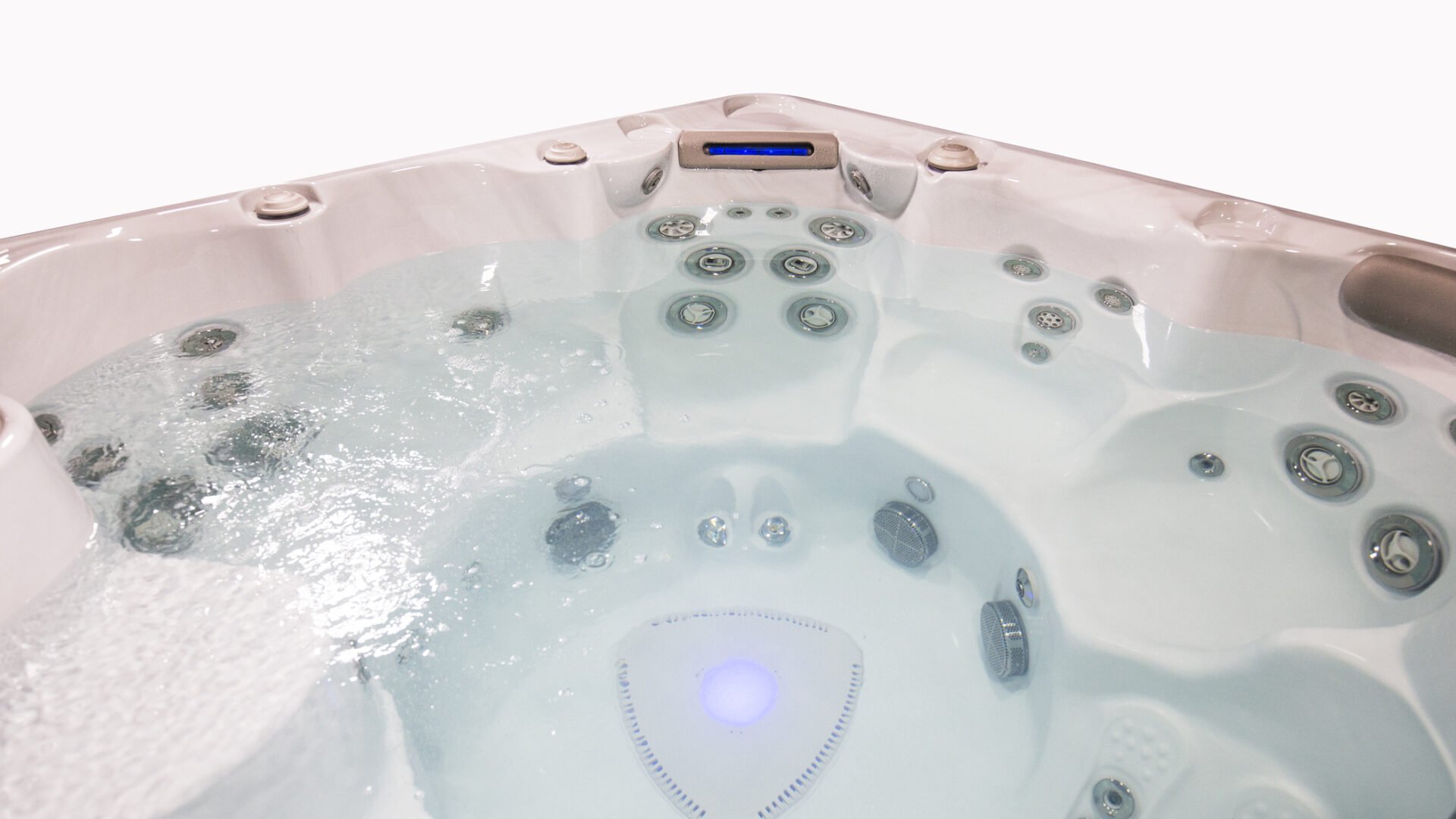 Hydropool Signature 695 Gold. Filled interior view